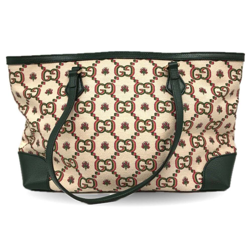 GUCCI Green Leather Tote Bag - Picture 2 of 5